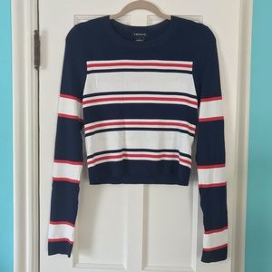 Nordstrom Trouvé Red/White/Blue Striped Shirt